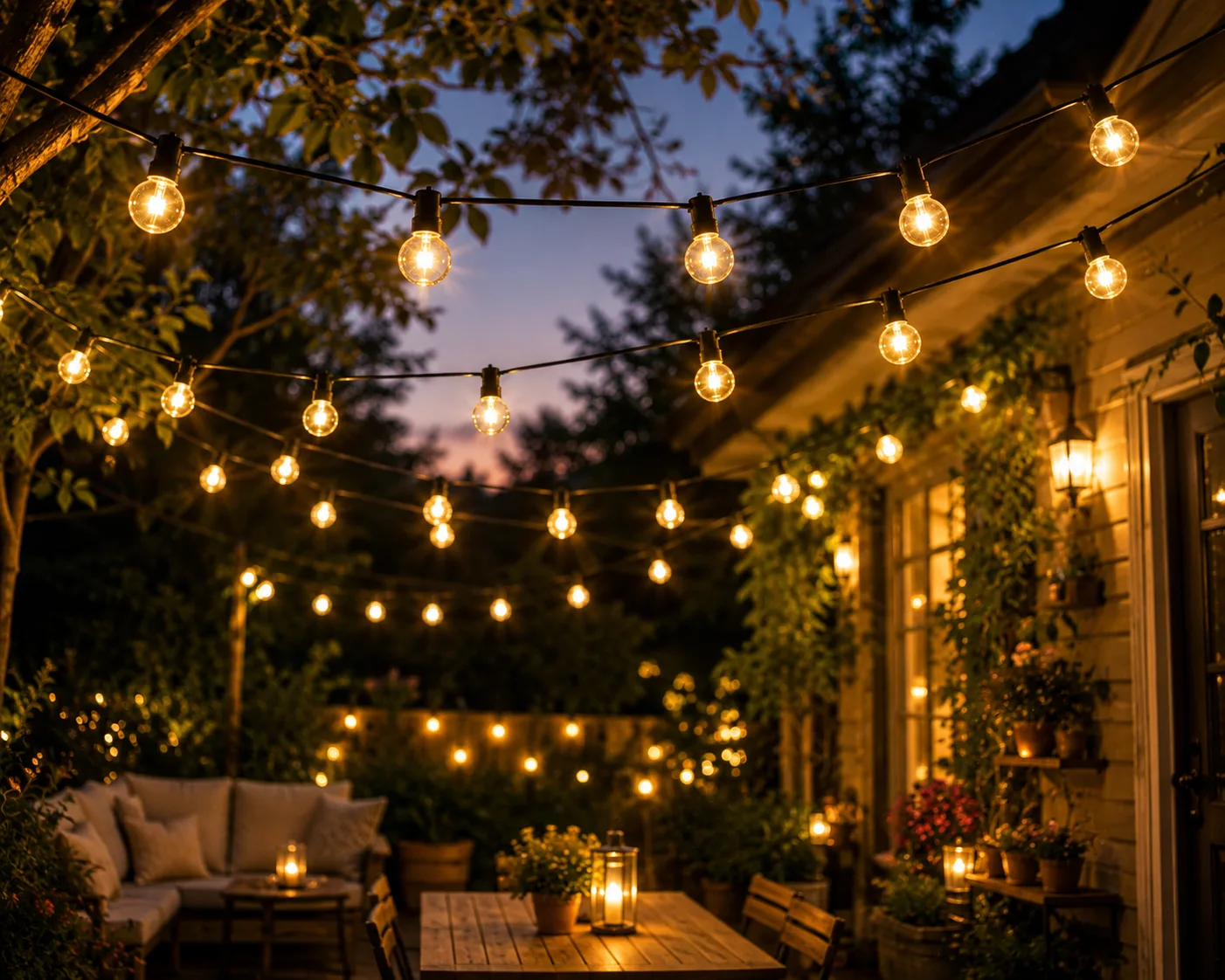 Outdoor string lights